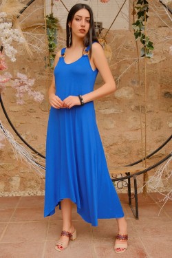 Saks Halkalı Elbise