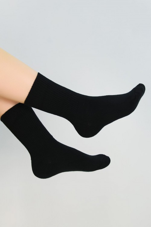 Bayan Siyah Bot Çorabı
